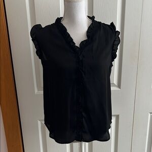 Philosophy Black Ruffle Women's Blouse